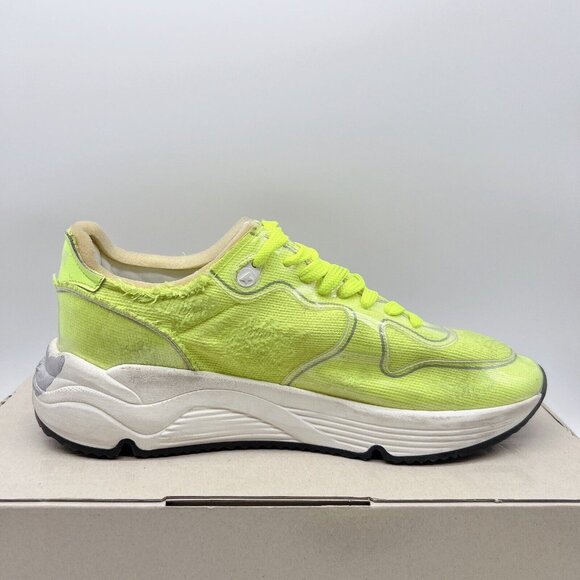 Golden Goose Running Sole Canvas PVC Toe Spur Yellow Sneakers Mens EU 41 US 8 - Picture 8 of 14